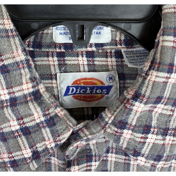 Vintage 90s Dickies Flannel Shirt / Size Medium / Long Sleeve - Picture 6 of 6